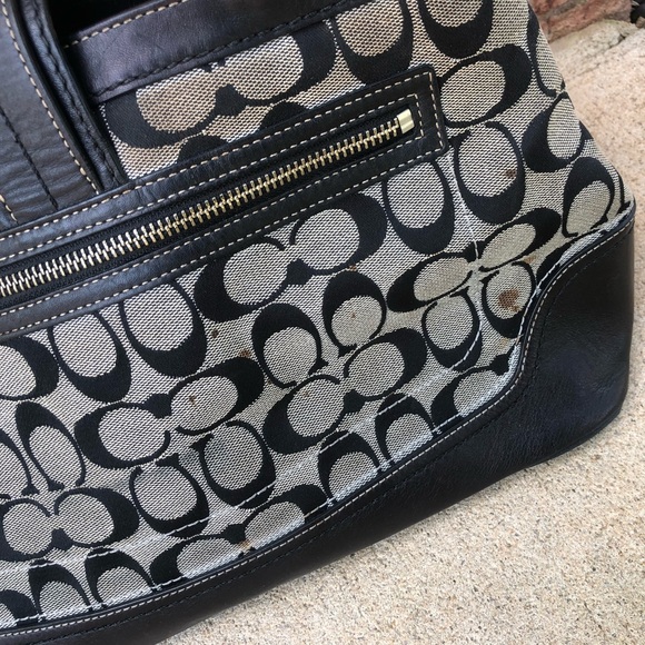 Lovely Coach black and Gray Tote Bag - Picture 3 of 8